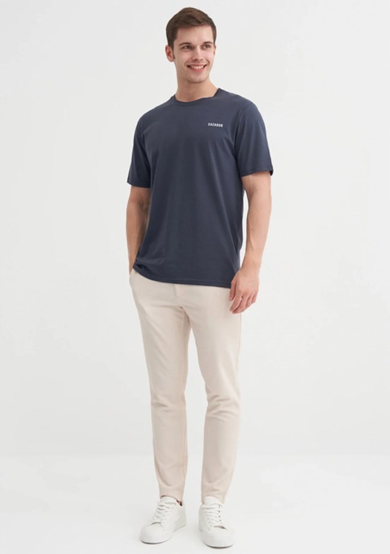 CAZADOR Antrasit Erkek Bisiklet Yaka T-Shirt
