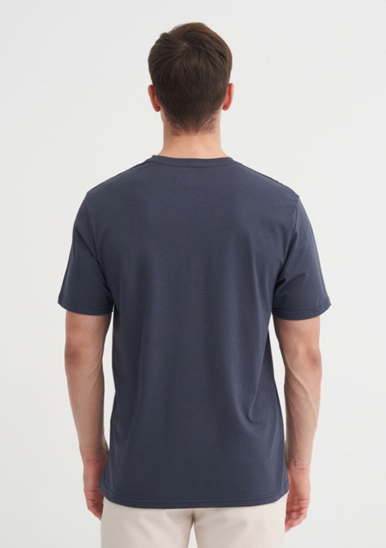 CAZADOR Caz 4233 - 25YCEEO04233 Erkek Antrasit Bisiklet Yaka T-Shirt