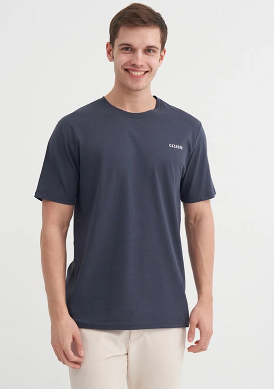 CAZADOR Antrasit Erkek Bisiklet Yaka T-Shirt