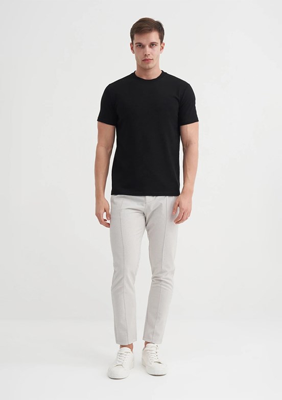 CAZADOR Siyah Erkek Bisiklet Yaka T-shirt