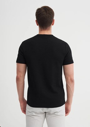 CAZADOR Siyah Erkek Bisiklet Yaka T-shirt