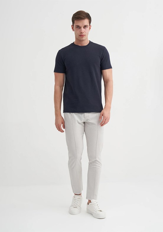 CAZADOR Lacivert Erkek Bisiklet Yaka T-shirt