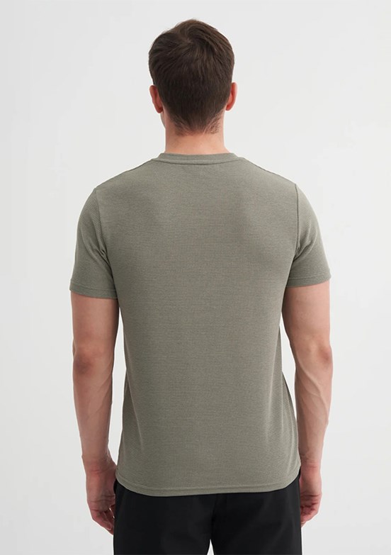 CAZADOR Haki Erkek Bisiklet Yaka T-shirt