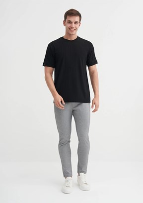 CAZADOR Siyah Erkek Bisiklet Yaka T-shirt