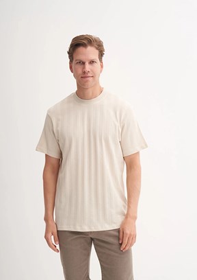 CAZADOR Bej Erkek Bisiklet Yaka T-shirt