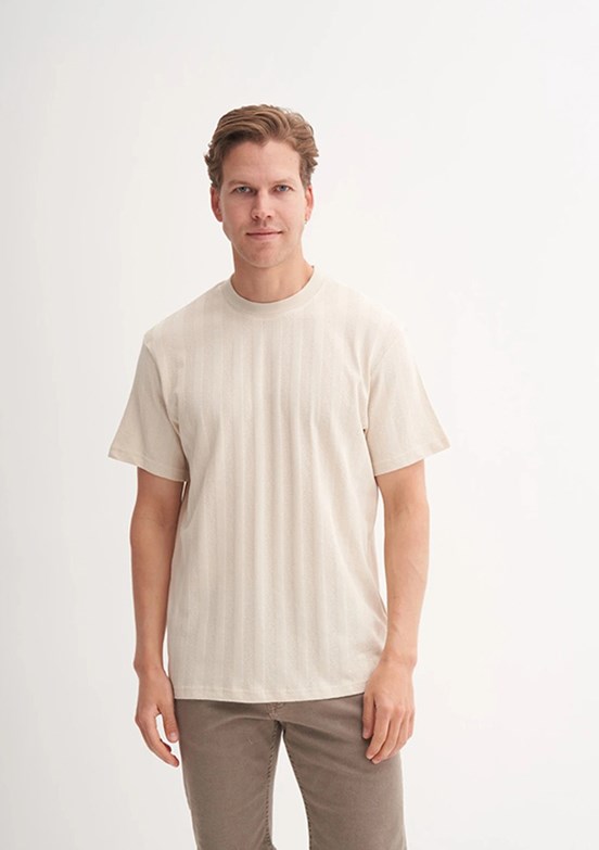 CAZADOR Bej Erkek Bisiklet Yaka T-shirt