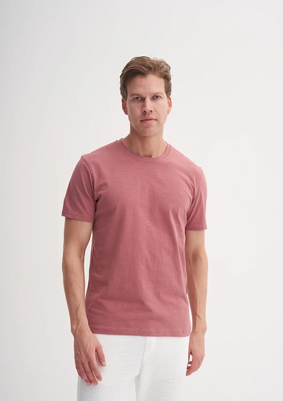 CAZADOR Gül Kurusu Erkek Bisiklet Yaka T-shirt