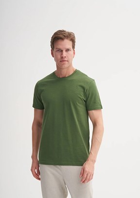 CAZADOR Yeşil Erkek Bisiklet Yaka T-shirt