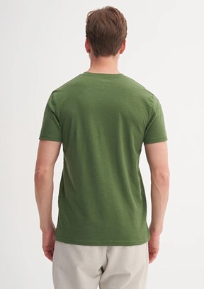 CAZADOR Yeşil Erkek Bisiklet Yaka T-shirt