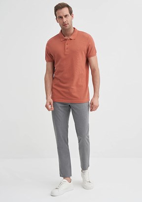 CAZADOR Kahverengi Erkek Polo Yaka T-Shirt