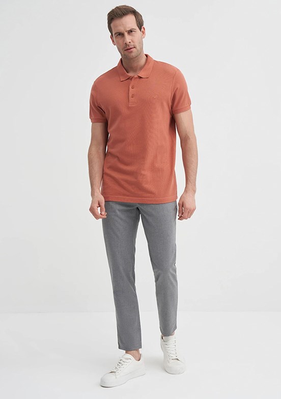 CAZADOR Kahverengi Erkek Polo Yaka T-Shirt
