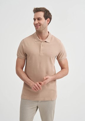 CAZADOR Bej Erkek Polo Yaka T-Shirt