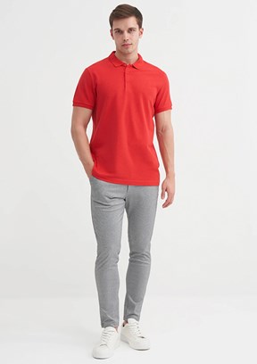 CAZADOR Kırmızı Erkek Polo Yaka T-Shirt