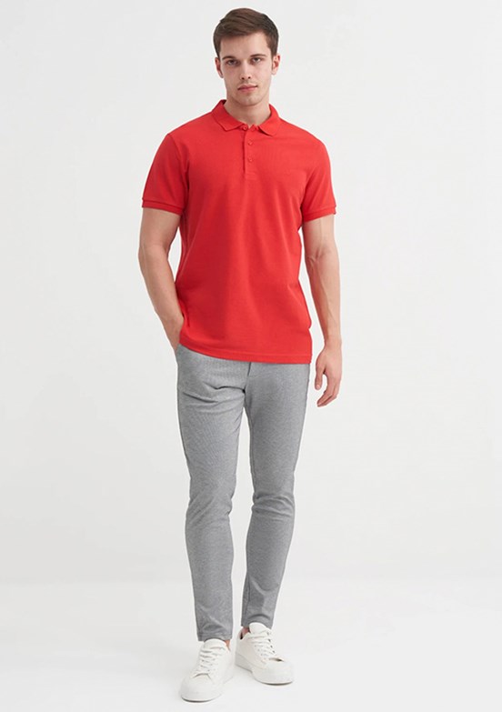 CAZADOR Kırmızı Erkek Polo Yaka T-Shirt