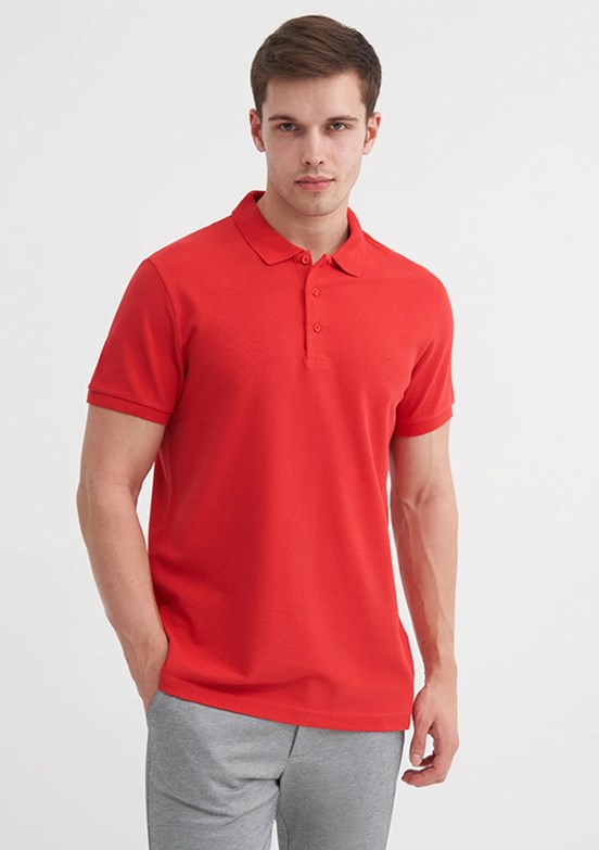 CAZADOR Kırmızı Erkek Polo Yaka T-Shirt