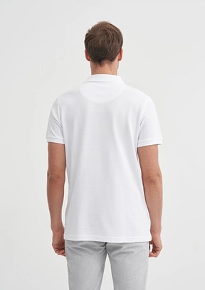 CAZADOR Beyaz Erkek Polo Yaka T-shirt