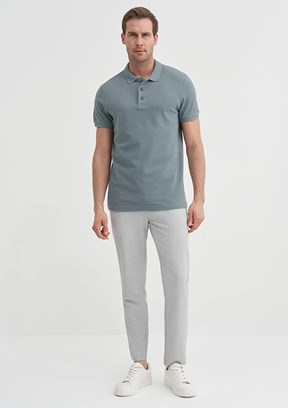 CAZADOR Gri Erkek Polo Yaka T-Shirt