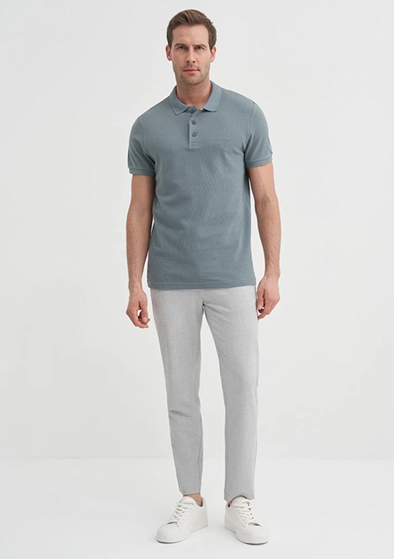 CAZADOR Gri Erkek Polo Yaka T-Shirt