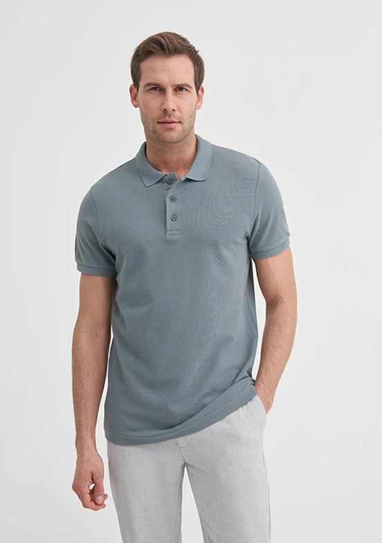 CAZADOR Gri Erkek Polo Yaka T-Shirt