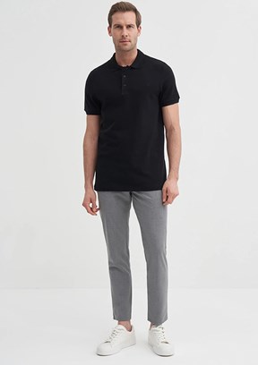 CAZADOR Siyah Erkek Polo Yaka T-Shirt