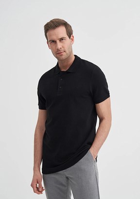 CAZADOR Siyah Erkek Polo Yaka T-Shirt