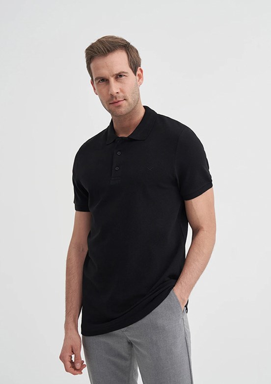 CAZADOR Siyah Erkek Polo Yaka T-Shirt