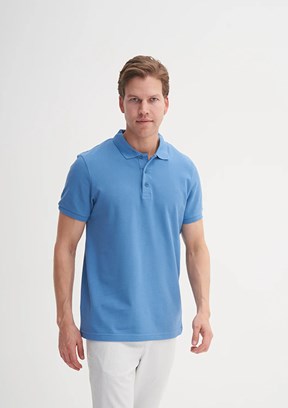 CAZADOR Mavi Erkek Polo Yaka T-shirt
