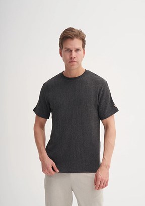 CAZADOR Antrasit Erkek Bisiklet Yaka T-shirt