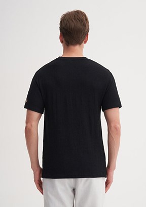 CAZADOR Caz 4050 - 25YCEEO04050 Erkek Siyah Bisiklet Yaka T-Shirt