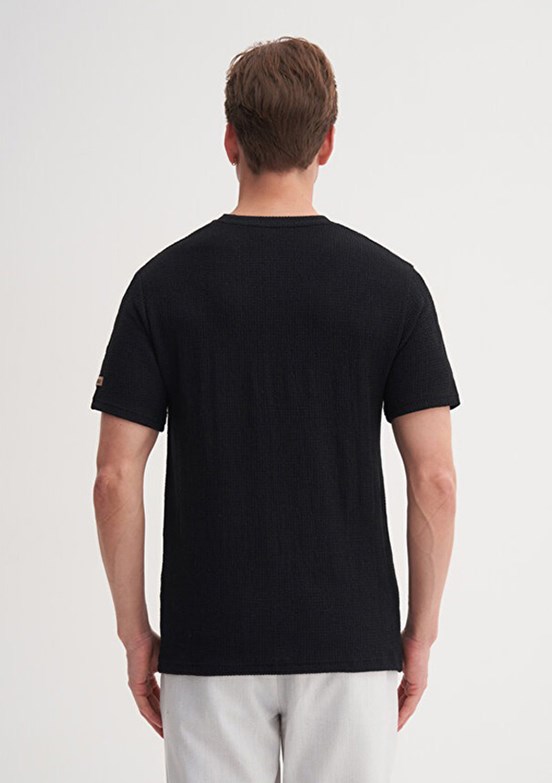 CAZADOR Caz 4050 - 25YCEEO04050 Erkek Siyah Bisiklet Yaka T-Shirt