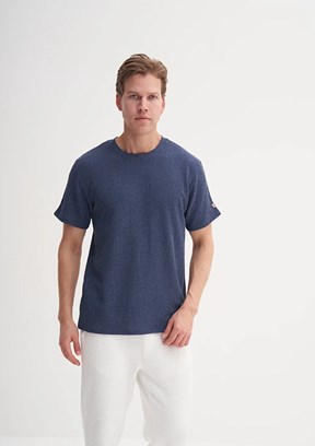 CAZADOR İndigo Erkek Bisiklet Yaka T-shirt