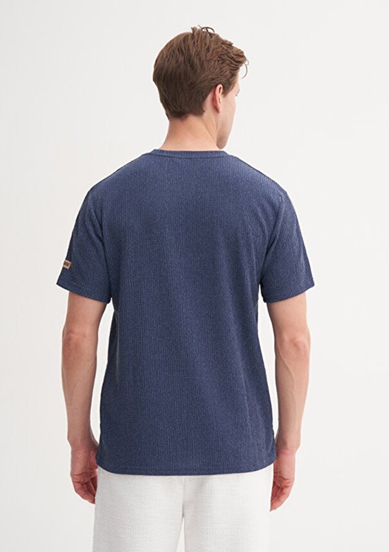 CAZADOR Caz 4050 - 25YCEEO04050 Erkek Lacivert Bisiklet Yaka T-Shirt