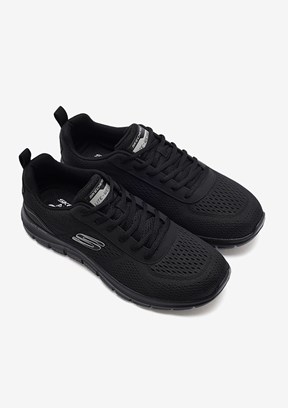 SKECHERS Track-Leshur - 232758TK BBK Erkek Siyah Yürüyüş Ayakkabısı