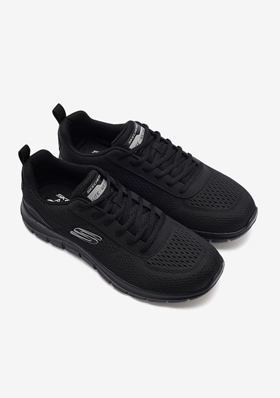 SKECHERS Track-Leshur - 232758TK BBK Erkek Siyah Yürüyüş Ayakkabısı