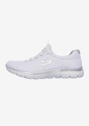 SKECHERS Beyaz Gümüş Kadın Snekaer Ayakkabı