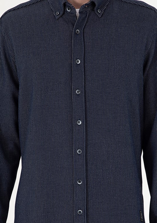 PİERRE CARDİN Lacivert Erkek Uzun Kol Gömlek