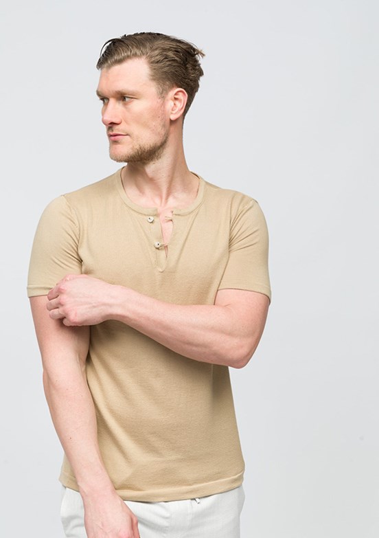 JOHNNY JOE Jesus Vizon Erkek Bisiklet Yaka T-shirt