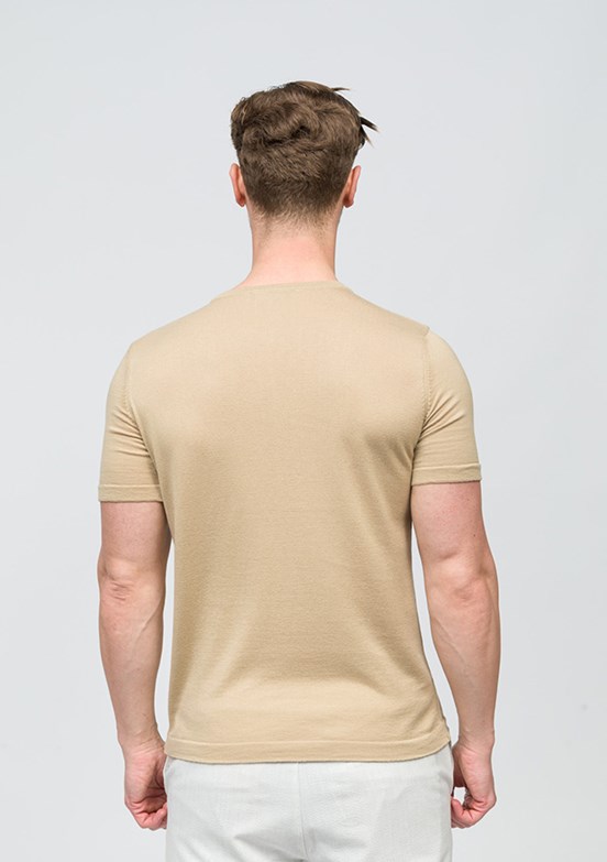 JOHNNY JOE Jesus Vizon Erkek Bisiklet Yaka T-shirt