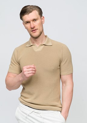 JOHNNY JOE Arana Vizon Erkek Triko T-shirt