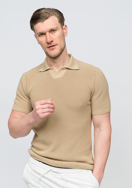 JOHNNY JOE Arana Vizon Erkek Triko T-shirt