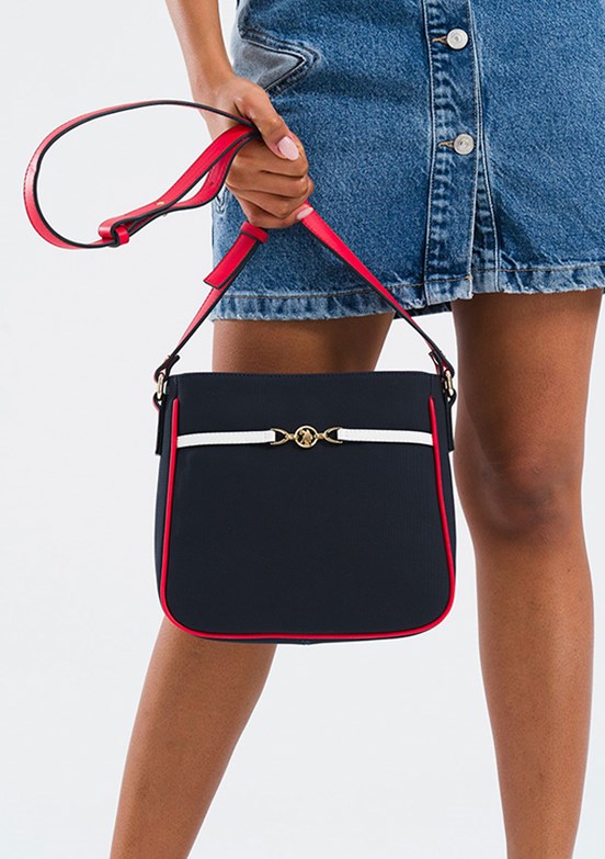 US POLO ASSN Beyaz Lacivert Kırmızı Kadın Çapraz Çanta