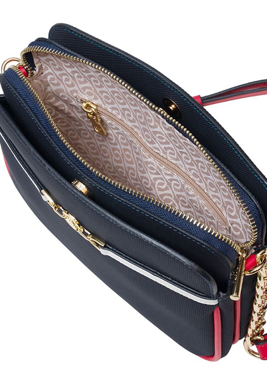 US POLO ASSN Beyaz Lacivert Kırmızı Kadın Omuz Çantası
