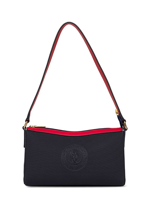 US POLO ASSN Lacıvert-Kırmızı-Beyaz Kadın Omuz Çantası