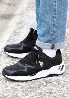 US POLO ASSN Siyah Erkek Sneaker Ayakkabı
