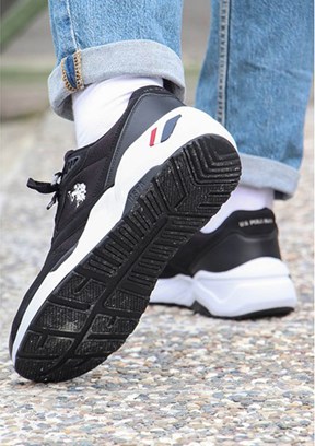 US POLO ASSN Siyah Erkek Sneaker Ayakkabı