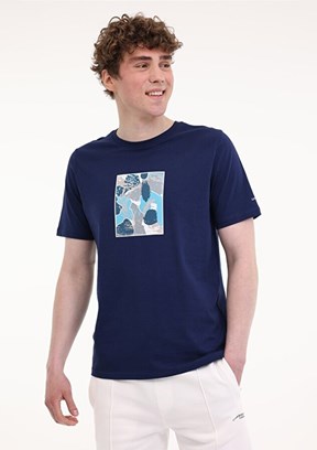 LUMBERJACK ML CHEN 5FX İndigo Erkek Kısa Kol T-shirt