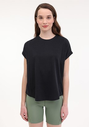LUMBERJACK Wl Fun 5FX Siyah Kadın Kısa Kol T-shirt