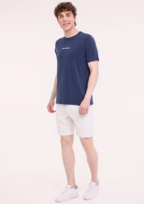 LUMBERJACK ML Jasper 11URB1052 5FX İndigo Erkek Kısa Kol T-shirt