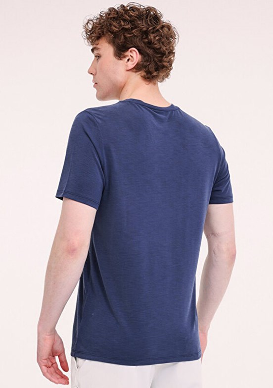 LUMBERJACK ML Jasper 11URB1052 5FX İndigo Erkek Kısa Kol T-shirt