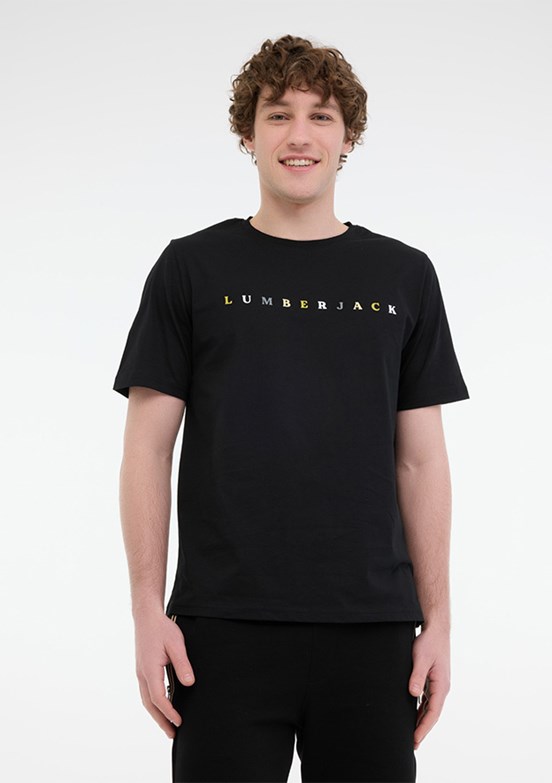 LUMBERJACK Siyah Erkek Kısa Kol T-Shirt